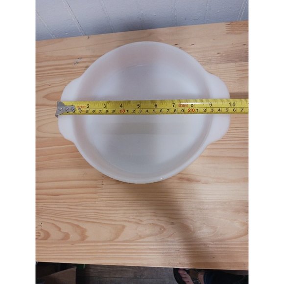 Vintage Anchor Hocking Fire King Peach Luster 450 Round 8" Cake Baking Dish USA - Picture 5 of 10